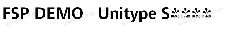 FSP DEMO   Unitype S字体转换